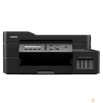 Принтер Brother DCP-T820DW МФУ, А4, цветной струйный, 17/16,5 стр/мин, 128Мб, дуплекс, ADF20,WiFi,LAN, обх.лоток 80л, старт.картр.2xBK,1xCMY(DCPT820DWR1)