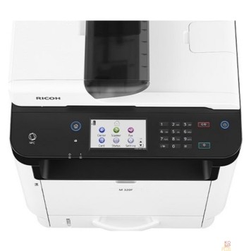 Принтер Ricoh LE M 320F, МФУ, A4, 256Мб, 32стр/мин, дуплекс, ARDF35, сенс.экран, факс, PS, LAN, старт.картр.7000стр.(408534)-1