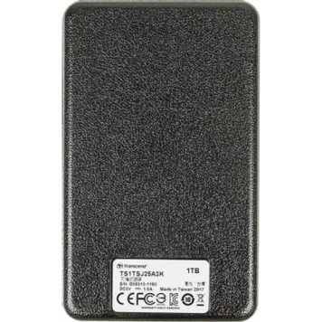 Носитель информации Transcend Portable HDD 1Tb StoreJet TS1TSJ25A3K USB 3.0, 2.5
