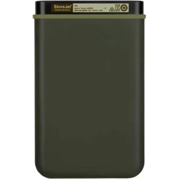 Носитель информации Transcend Portable HDD 2TB StoreJet TS2TSJ25M3G 25M3S, USB 3.1 gen.1, Милитари зеленый (тонкий)-2