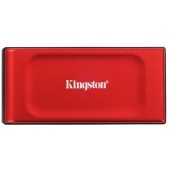 носитель информации Kingston Portable SSD 2TB SXS1000R/2000G XS1000R, Type-C/A, USB 3.2 Gen 2, R/W 1050/1000MB/s, 70x33x14mm, 29g., Red (5 лет)