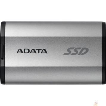 Носитель информации A-DATA Portable SSD 4TB SD810 External Type-C, USB 3.2 Gen2x2, up to R/W 2000/2000 MB/s, 72.7x44x12.2mm, Silver (5 лет)