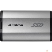 Носитель информации A-DATA Portable SSD 500GB External  SD810,Type-C, USB 3.2 Gen2x2, up to R/W 2000/2000 MB/s, 72.7x44x12.2mm, Silver (5 лет)