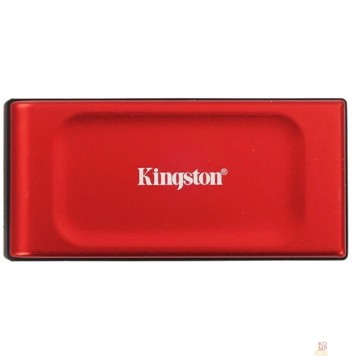 носитель информации Kingston Portable SSD 2TB XS1000R, Type-C/A, USB 3.2 Gen 2, R/W 1050/1000MB/s, 70x33x14mm, 29g., Red (5 лет)