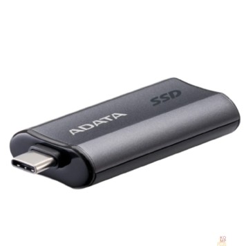 Носитель информации A-DATA Portable SSD 500GB A-DATA SC750, External, USB 3.2 Gen 2 Type-C, R/W -1050/1000 MB/s серый (SC750-500G-CCBK)-1