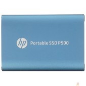 носитель информации HP Portable SSD 250GB External P500 Series Blue <7PD50AA#ABB> (USB 3.2 Gen2 Type-C, up to 370/200Mbs, 100TBW,
