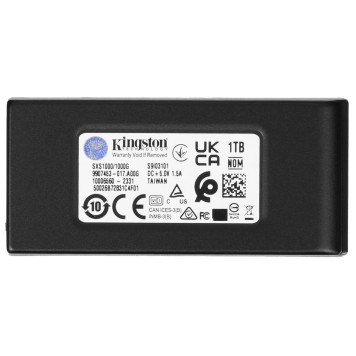 носитель информации Kingston Portable SSD 1TB SXS1000/1000G External XS1000,Type-C/A, USB 3.2 Gen 2, Black SXS1000/1000G-1