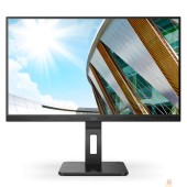 Монитор LCD AOC 27'' 27P2Q {IPS 1920x1080 75Hz 250cd 178/178 1000:1 8bit 4ms D-Sub DVI HDMI1.4 DisplayPort1.2 USB-Hub Height adj Pivot Tilt Swivel 2x2W} 27P2Q/30