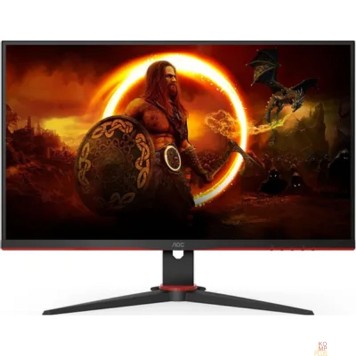 Монитор LCD AOC 27'' Q27G2E {VA 2560х1440 75Hz 250cd 178/178 3000:1 4ms 2xHDMI DisplayPort Pivot AudioOut Black-Red}