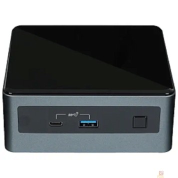 Компьютер Intel NUC BXNUC10I3FNKN1 i3-10110U, 2*SODIMM DDR4 (2666), M.2, UHD graphics, Glan, WiFi, BT, Thunderbolt 3, USB-C (DP), HDMI, 3*USB 3.2, card-re 