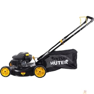 Газонокосилка Huter GLM-4.0  ( Т )  Газонокосилка бензиновая 70/3/1 { 4 л/с, 4-х тактный, бак 1,2 л, высота среза/ширина 20-85/460 мм, 5 уровневая центр.регул., объем травосборника 60 л }-1