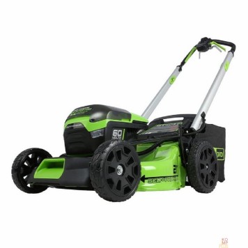 Газонокосилки Greenworks Газонокосилка самоходная, аккумуляторная Greenworks GD60LM51SP, 60V, 51 см, бесщеточная, c АКБ 4АЧ и ЗУ 2514307UB-1