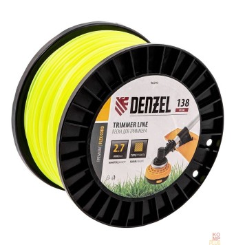Бензоинструменты Denzel Леска для триммера квадрат, 2,7м х 138м, на DIN катушке FLEX CORD 96293