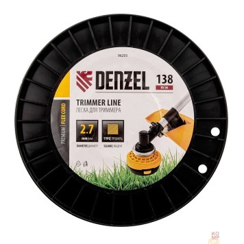 Бензоинструменты Denzel Леска для триммера квадрат, 2,7м х 138м, на DIN катушке FLEX CORD 96293-2