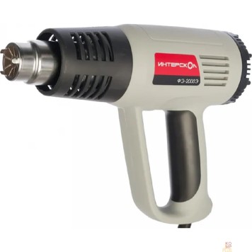 Пневмоинструмент, Термопистолет ИНТЕРСКОЛ ФЭ-2000Э Фен строительный 192.0.1.00 {2000Вт, 80-600 °С,поток 300-500л/мин, 0.8кг}