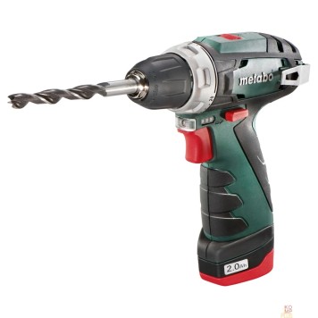 Дрель, Шуруповерт Metabo PowerMaxx BS Безударная дрель-шуруповерт 600080500 { 10.8В 2х2.0,LC40,патр.,кейс, вес 0.8 кг }
