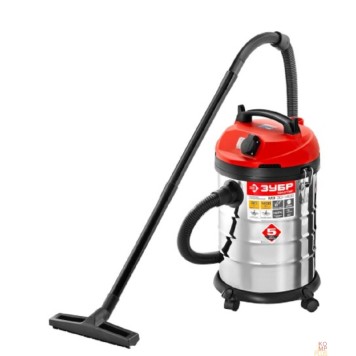 Электроинструменты ЗУБР Пылесос строительный ПУ-30-1400 М3 { М3-30, 30 л, 1400 Вт, сухая и влажная уборка, корпус из нержавеющей стали, розетка до 2000Вт }