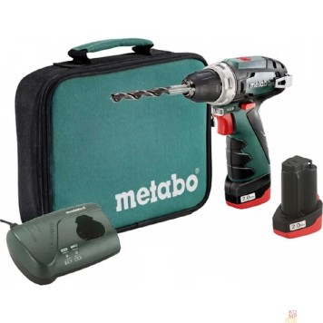 Дрель, Шуруповерт Metabo PowerMaxx BS  Акк.винт 600079550 {2х2.0Ач в сумке }-1