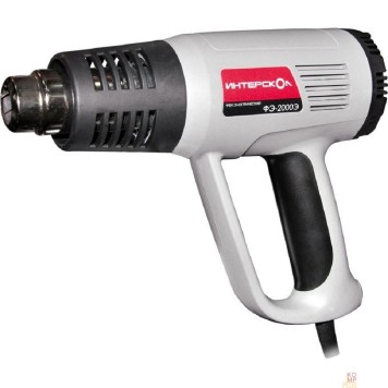 Пневмоинструмент, Термопистолет ИНТЕРСКОЛ ФЭ-2000Э Фен строительный 192.0.0.00 {2000Вт, 80-600 °С,поток 300-500л/мин, 0.8кг}