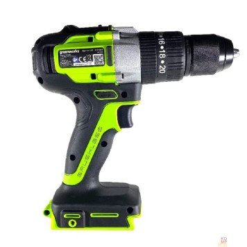 Дрели, Шуруповерты, Гайковерты Greenworks GD24DD60 Дрель-шуруповерт ударная аккумуляторная, 24V, бесщеточная, без АКБ и ЗУ 3704107-2