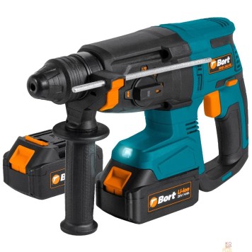 Перфораторы Bort Перфоратор аккумуляторный BHD-20LI-BL (2X4,0А.Ч) {Батарея 20 В; аккум. система Makita 18V LXT, Частота 5300 уд/мин; Вес изделия 3,4 кг; гарантия 2 г} 93412697