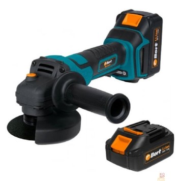 Шлифовальные машины Bort МАШИНА ШЛИФОВАЛЬНАЯ УГЛОВАЯ АККУМУЛЯТОРНАЯ BORT BWS-20LI-SR {20 В; Li-Ion ; 4 Ач; 7000 об/мин; 22,5 мм; 2,2 кг; 4 Ач; батарей 2 шт; аксессуаров 5 шт; гарантия 2 г} 93412215