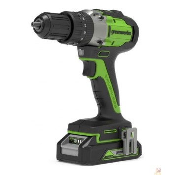Дрели, Шуруповерты, Гайковерты Greenworks GD24DD60K2 Дрель-шуруповерт аккумуляторная, 24V, c 1хАКБ 2 Ач и ЗУ в кейсе 3704107UA