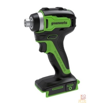 Дрели, Шуруповерты, Гайковерты Greenworks G24IW200 Гайковерт ударный аккумуляторный, 24V, 200 Нм, бесщеточный, без АКБ и ЗУ 3803607-1