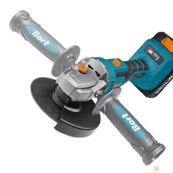 Шлифовальные машины Bort МАШИНА ШЛИФОВАЛЬНАЯ УГЛОВАЯ АККУМУЛЯТОРНАЯ BORT BWS-21LI {21 В; Li-Ion ; 4 Ач; 5000-8500 об/мин; 22,2 мм; 1,7 кг; 4 Ач; батарей 2 шт; аксессуаров 6 шт; гарантия 2 г} 93413571-2