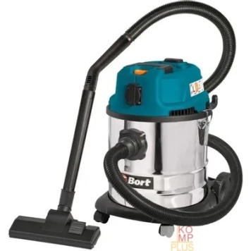 Пылесосы строительные Bort Пылесос для сухой и влажной уборки BSS-1620-STORM {бак 20 л; 1600 Вт;  шланг 3 м; всасывание 270 Вт; Уровень шума 78 дБ; Вес изделия 6,13 кг; Напряжение 220 В; гарантия 2 г} 93417487 