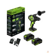 Дрели, Шуруповерты, Гайковерты Greenworks GD24DD90 Дрель-шуруповерт аккумуляторная,  24V, 90 Нм, бесщеточная, 45/90Нм,2х4Ач,ЗУ,кор 3707507CUD