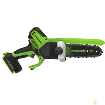 Пилы GreenWorks GD24CS15 Цепная мини пила аккумуляторная, 24V, 15см, бесщеточная, с автоматической смазкой цепи, без АКБ и ЗУ 2010107-1