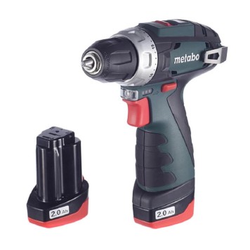 Дрель, Шуруповерт Metabo PowerMaxx BS Безударная дрель-шуруповерт 600080500  12В 2х2.0,LC40,патр.,кейс, вес 0.8 кг -1