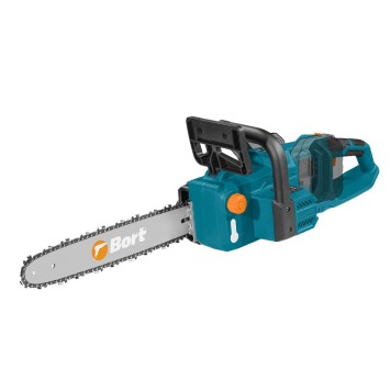 Пилы Bort BKS-4014 Цепная пила аккумуляторная,  36В Li-Ion, Makita 18V LXT,  шина 355мм, Бесщеточный, Шаг цепи, дюйм 3/8, холостого хода, об/мин 0-6000, вес 3,97 кг, БЕЗ АКБ И ЗУ 93418507-1