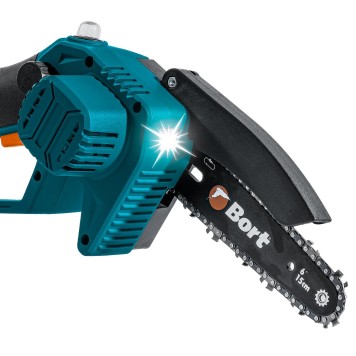 Пилы Bort BKS-216-LI Цепная пила аккумуляторная,  36В Li-Ion, Makita 18V LXT,  шина 155мм, Бесщеточный, Шаг цепи, дюйм 1/4, движения цепи, м/сек 10, вес 2 кг, 2 АКБ + ЗУ 93418279-1