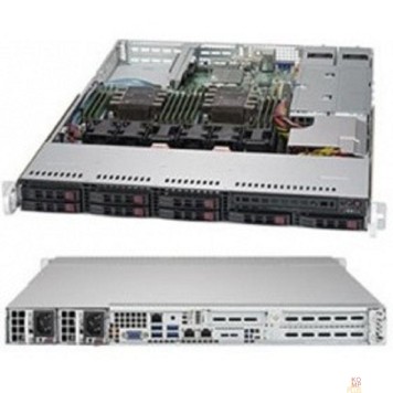 Сервер Supermicro SYS-1029P-WTR 1U, 2xLGA3647, iC621, 12xDDR4, up to 8x2.5 HDD, 1xM.2 PCIE 22110,2x1GbE, 2x750W, 2x PCIEx16, 1x PCIEx8, 1xAOM