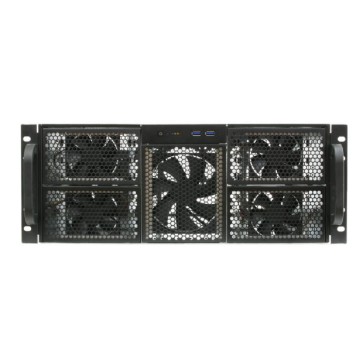 Корпус Procase RE411-D0H17-E-55 Корпус 4U server case,0x5.25+17HDD,черный,без блока питания,глубина 550мм,MB EATX 12