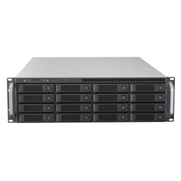 Корпус Procase BS316-SAS12-B-0 Корпус 3U Rack server case 16 SATA III / SAS 12Gbit hotswap HDD 4*MiniSAS HD(8643), черный, без блока питания, глубина 650мм, MB 12