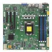Материнская плата Supermicro MBD-X11SCL-F-B OEM {1xLGA 1151, Intel C242, 4xDDR4, 2x1GbE LAN, 6xSATA3 (6Gbps) RAID 0,1,5,10, 6xUSB 2.0 + 5xUSB 3.1, 1xVGA, 2 COM, 1xPCI-E 3.0 x16, 2xPCI-E 3.0 x8, Micro-ATX}