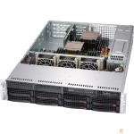 Корпус Supermicro CSE-825TQC-R802LPB 2U SC825TQC  8 x 3.5; hot-swap SAS3/SATA  LP Chassis Redundant 800W PWS