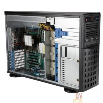 Сервер Supermicro SYS-740P-TRT Tower/4U, X12DPi-NT6, CSE-745BTS-R1K23BP, 2xLGA 4189, 8x3.5", 2x10GbE, 18х DIMM DDR4, 4xPCIe-X16, 2x1200W, black,  (438952)