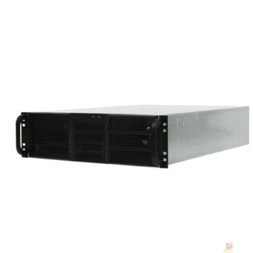Корпус Procase RE306-D6H4-A-45 Корпус 3U server case,6x5.25+4HDD,черный,без блока питания(PS/2,mini-redundant,2U-redundant),глубина 450мм,MB ATX 12