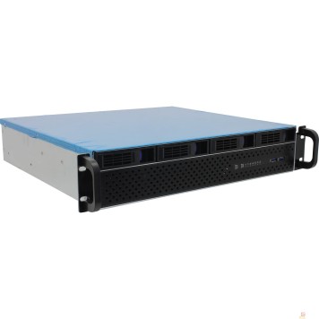 Корпус Procase ES204XS-SATA3-B-0 Корпус 2U Rack server case (4 SATA III/SAS 12Gbit hotswap HDD), черный, без блока питания, глубина 400мм, MB 12