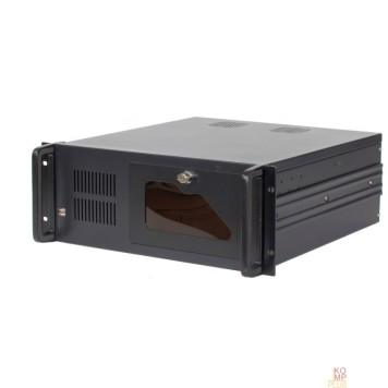 Корпус Procase EB445-B-0 Корпус 4U Rack server case, черный, дверца, без блока питания, глубина 450мм, MB 12