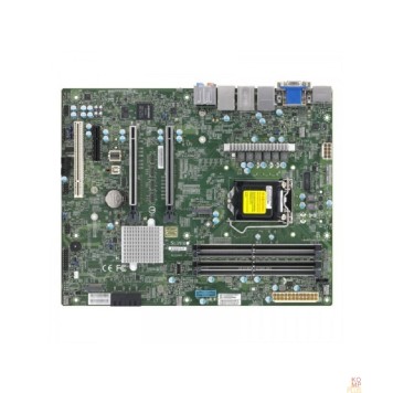 Материнская плата Supermicro MBD-X12SCA-F-B {W-1200 CPU, 4 DIMM slots, Intel W480 controller for 4 SATA3 (6 Gbps) ports, RAID 0,1,5,10, 1 PCI-E 3.0 x4, 2 PCI-E 3.0 x16 slots}