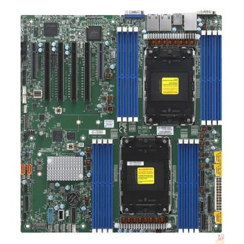 Материнская плата Supermicro MBD-X13DEI-B 2xLGA-4677, Intel Xeon SP gen 4, Intel C741, 16x DDR5 4800/4400/4000 MHz. 2x1Gbe Base-T BCM5720+1xMgmt LAN, 10xSATA3, 2xSATA-DOM, 6xUSB3,  4xPCI-Ex16+2xPCI-E x8+3xMCIO x8, 2xM.
