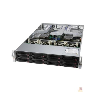 Сервер Supermicro SYS-620U-TNR (X12DPU-6,829U3TS-R1K22P-T, 2U, Dual Socket P+ (LGA-4189), Intel® C621A, 32xDIMM Slots 3200/2933/2666 ECC DDR4,12x 3.5