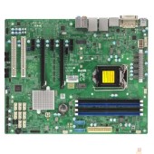 Материнская плата Supermicro MBD-X11SAE-B Материнская плата ATX (LGA1151, C236, 4*DDR4, 8*SATA3, M.2, 7*PCIE, 2*Glan, DVI-D, DP, HDMI, 2*COM, 2*USB 3.1, 6*USB 3.0, 8*US