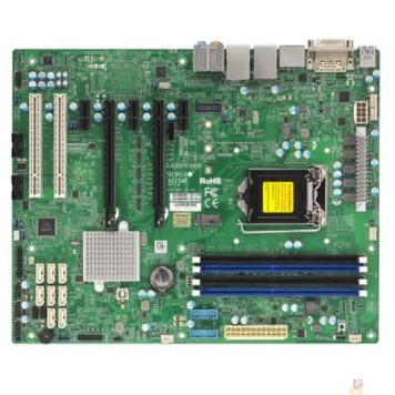 Материнская плата Supermicro MBD-X11SAE-B Материнская плата ATX (LGA1151, C236, 4*DDR4, 8*SATA3, M.2, 7*PCIE, 2*Glan, DVI-D, DP, HDMI, 2*COM, 2*USB 3.1, 6*USB 3.0, 8*US