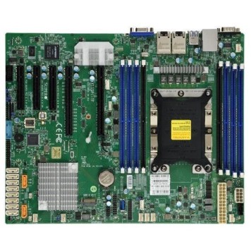 Материнская плата Supermicro MBD-X11SPI-TF-B Серверная материнская плата MBD X11SPI TF B Xeon Single Socket S3647, 8x 288 pin DDR4 DIMM slots, 2x 10GbE LAN ports, 10x SATA3 (6Gbps) via C622, Bulk.